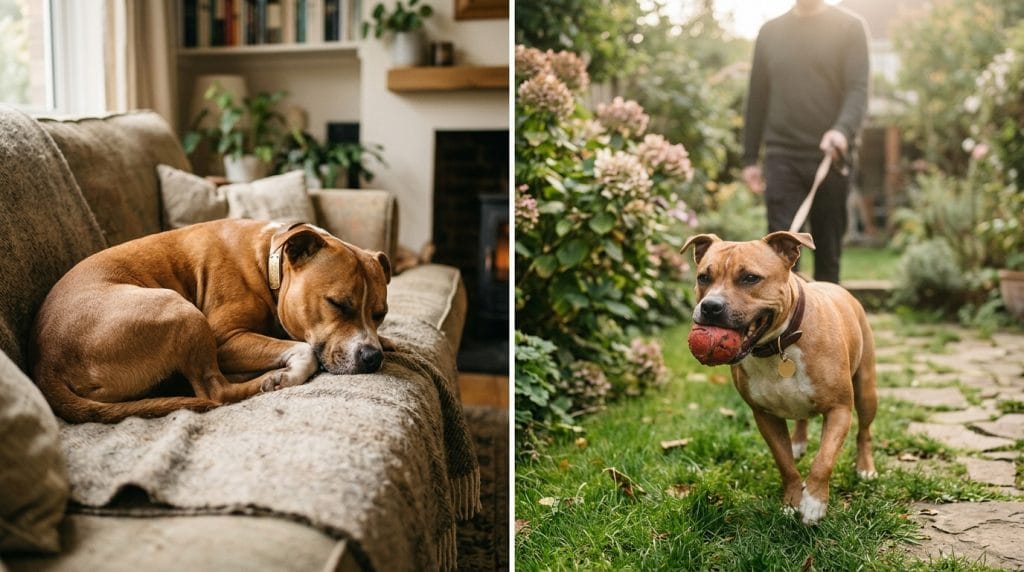 découvrez tout sur le staffie, le staffordshire bull terrier : son origine, son caractère, ses besoins et comment bien s'en occuper.