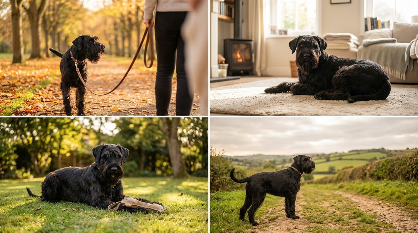 découvrez le schnauzer géant, un chien impressionnant par sa taille et reconnu pour son intelligence exceptionnelle, idéal pour les familles actives et les amateurs de chiens loyaux.