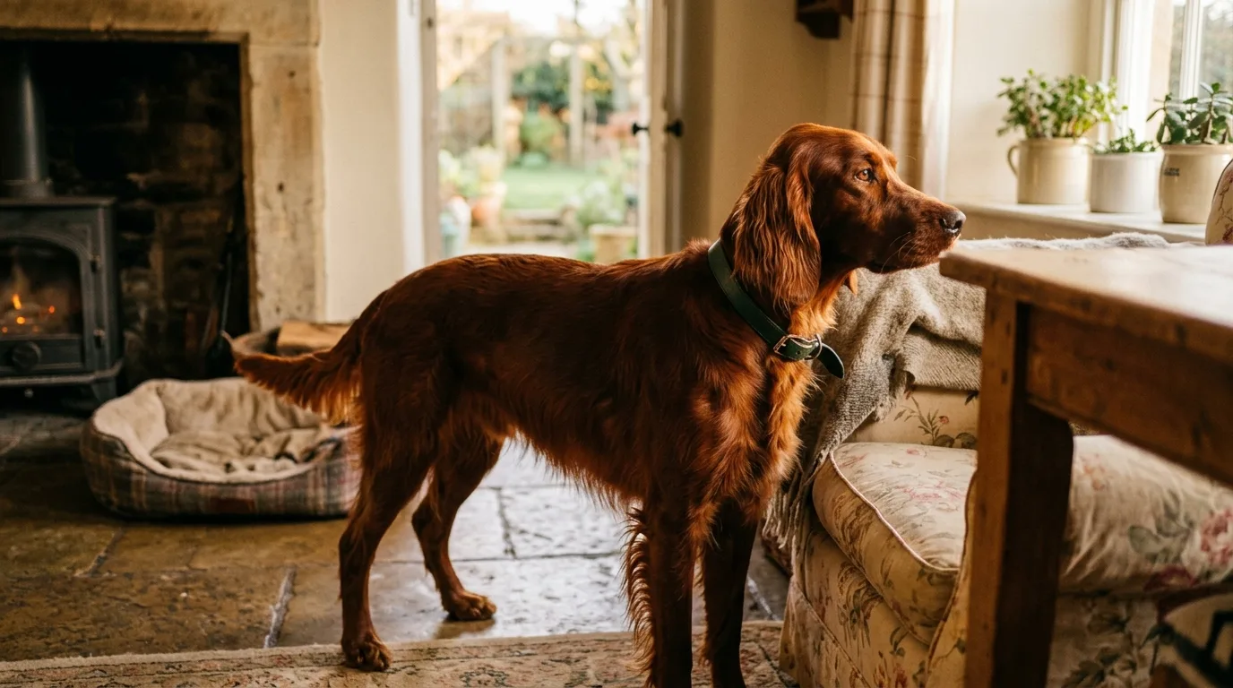 découvrez le setter irlandais, un chien élégant, sportif et affectueux, parfait pour les familles actives et les amateurs de plein air.