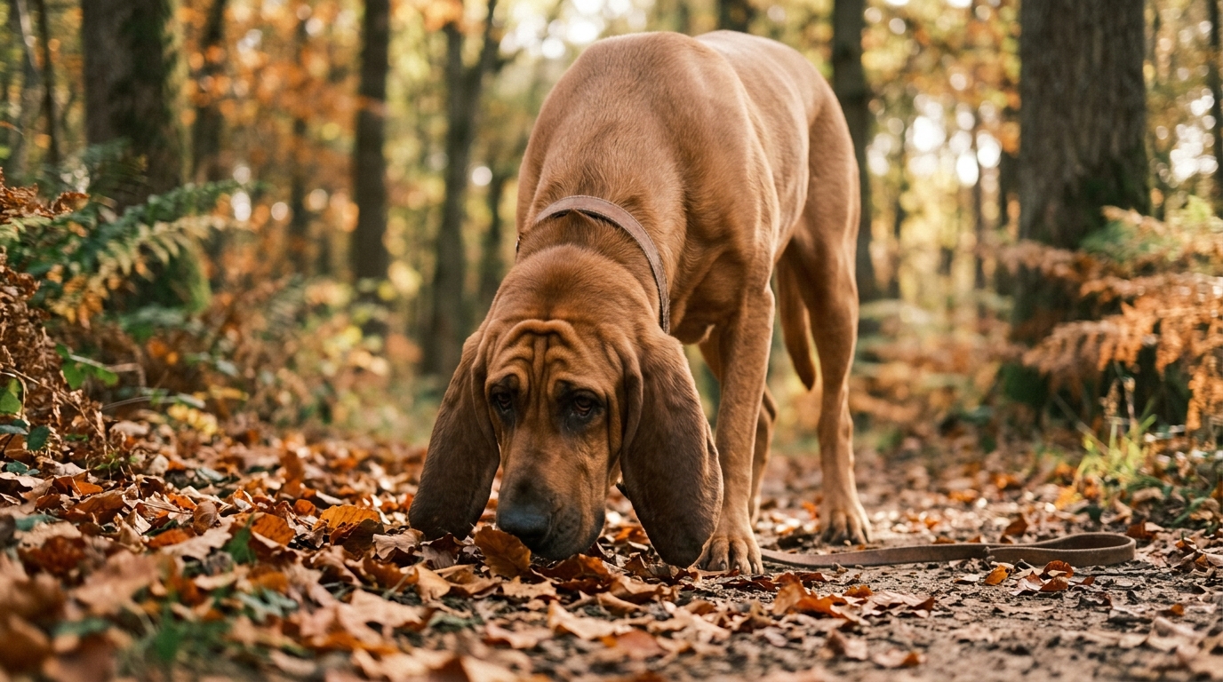découvrez le chien de saint-hubert, célèbre pour son nez exceptionnel et son flair infaillible, un compagnon fidèle et un chasseur hors pair.