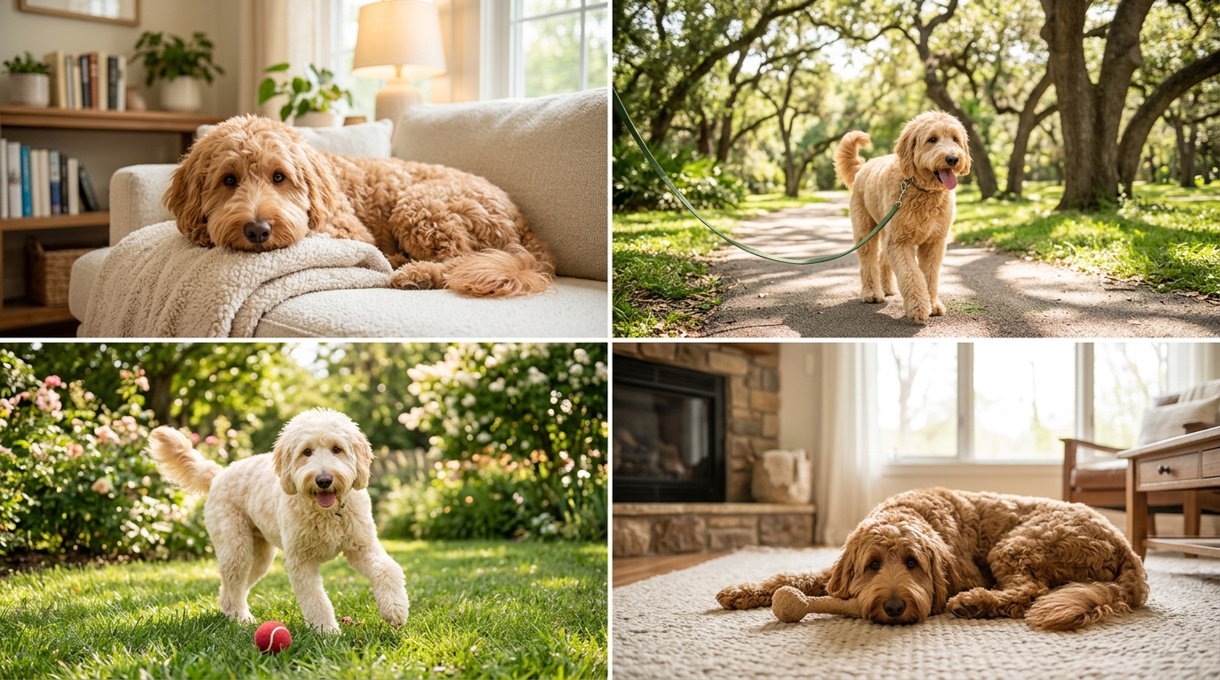 découvrez le goldendoodle, un adorable mélange entre golden retriever et caniche, réputé pour son caractère doux, son intelligence et son pelage hypoallergénique qui séduit les amateurs de chiens.