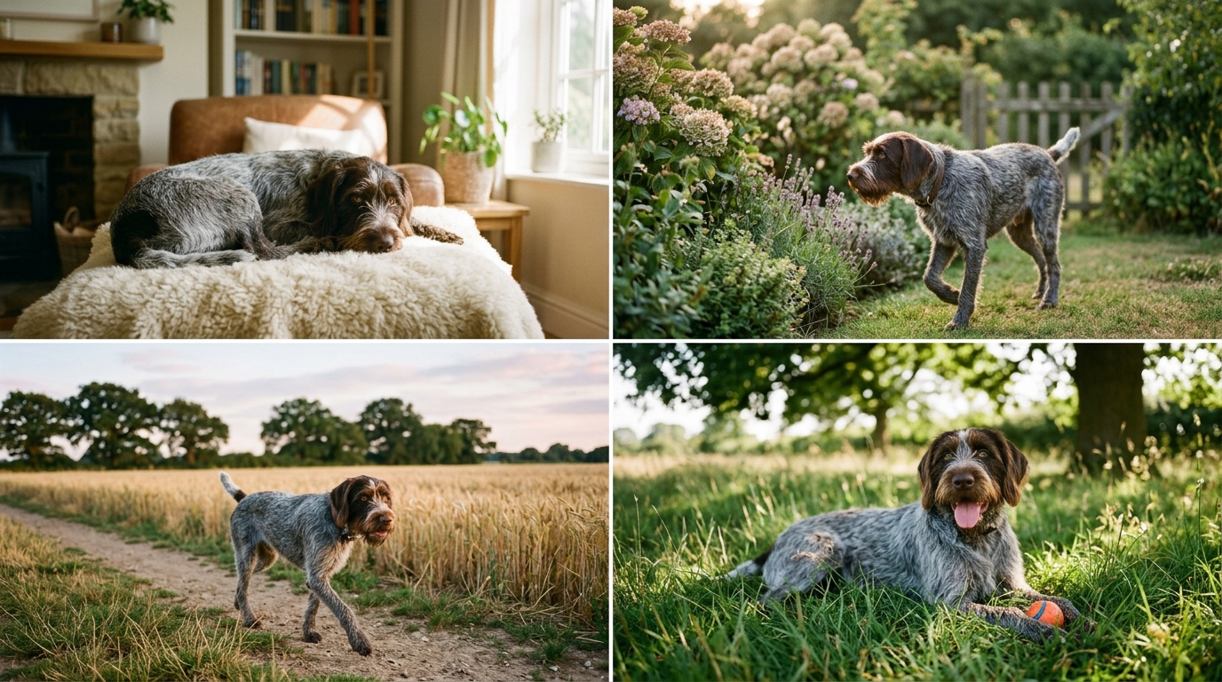découvrez le griffon korthals, le chien d'arrêt français par excellence, réputé pour son intelligence, son énergie et ses compétences remarquables en chasse.